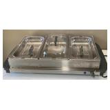 Crux 2.5 Qt Triple Buffet Server