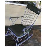 Painted Mid Cent Wrought Iron Rocker-23 In. Wide