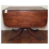 Duncan Phyfe Style Drop Leaf Table w/ Swivel Base