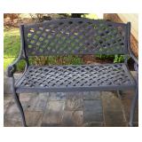 Awesome Heavy Wrought Iron Garden Bench