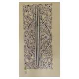 Pair of Wooden Carved Wall Panels-9x39 Inches