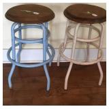 Heavy Duty Metal Base/Wooden Seat Stools