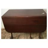 Antique Mahogany Drop Leaf Dining Table