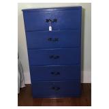Vtg 5 Drawer Chest of Drawer-23x14x40 Inches