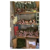 Large Lot of Flowers, Moss and Decorative Apples