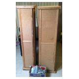 2 Tall Peg Board DIsplays-with Box of Pegs