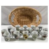 Basket of Beautiful Gift Coffee Mugs