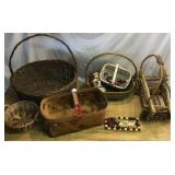 8 Rectangle Wooden Slat Baskets