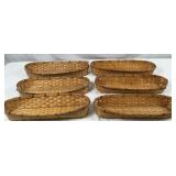 6 Pc Oblong Baskets
