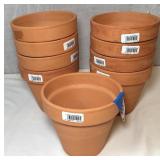 9 Pc Medium Clay Pots