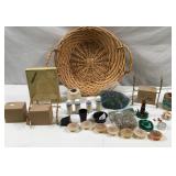 Basket of Misc Craft Supplies