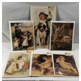 6 Pc Old Print Factory Prints