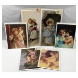 6 Pc Old Print Factory Prints