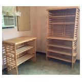 3 Small Folding Shelf Units-36x19x34 Inches