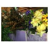Shelf of Artificial Flowers