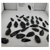 Plastic Organizer w/ Obsidian Arrowheads
