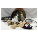 Basket Of Various Craft Supplies