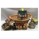 Gift Basket w/ Home Made Candle Gift Sets