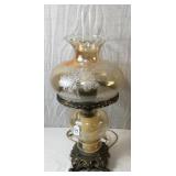 Double Globe Hurricane Parlor Lamp-28 Inches Tall