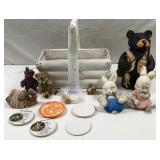 Basket of Ceramics/Stuffed Animals