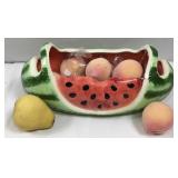 Watermelon Ceramic Centerpiece w/ Fruit