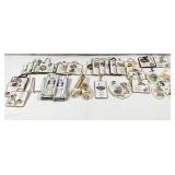 Box of Glazed Appliqued Ceramic Pieces