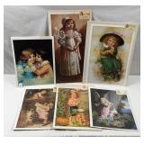 6 Pc Old Print Factory Prints