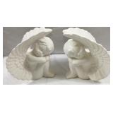 Pair of Sleeping Ceramic Angels