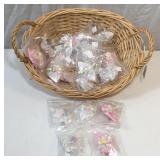 Basket of Handmade Barettes