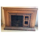 Large Electric Fireplace- Some Wear-62x15x40 Ins