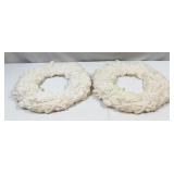Pair of Raw Ceramic Fish Wreathes