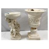 2 Flower Pot Statues