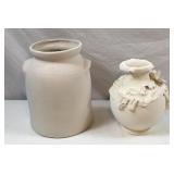 Pair of Large Raw Ceramic Jars/Vases