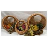 Trio of Pretty Basket Decor