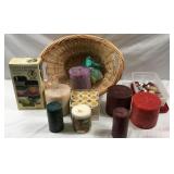 Large Basket of Candles