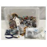Tote of Beads/Jewelry Making Supplies