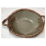 Large Leaf Pottery Bowl-J Shamblin-11x14