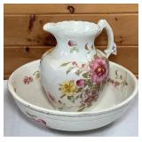 Beautiful Ceramic Washbasin and Pitcher Set