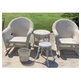 5 Pc Wicker Patio Furniture-Needs Cleaned