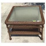 Outdoor Glass Top Patio Table-30x30 Inches