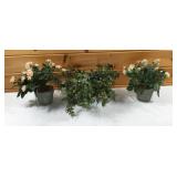 Trio of Artificial Plants
