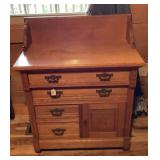 Amazing Victorian Oak Washstand-30x17x37 Inches