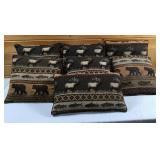 7 Pc Bear/Elk/Wildlife Throw Pillows