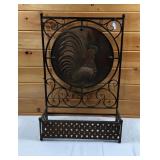 Wrought Iron Rooster Wall Decor-21x32 Inches