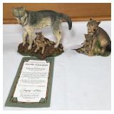 Pretty Wolf Statue Figures