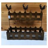 Awesome Metal Rooster Planters-19x6x17 Inches