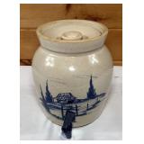 Vtg Paul Storie Stoneware Drink Dispenser-10.5 Ins