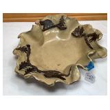 Bear Pottery Bowl-J Shamblin-12x13 Inches