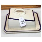 Vtg Lidded Butter/Cheese Dish