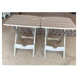 Pair of Plastic Outdoor Tables